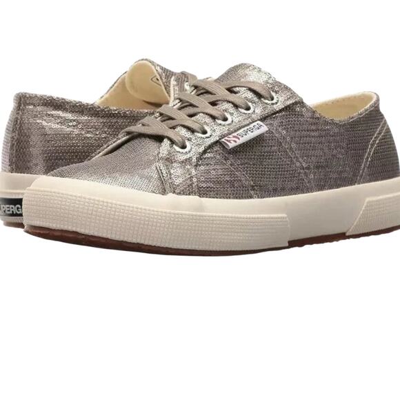 Superga Woman’s Sneakers Metallic Sequined Size 40/ US9 - Picture 1 of 9